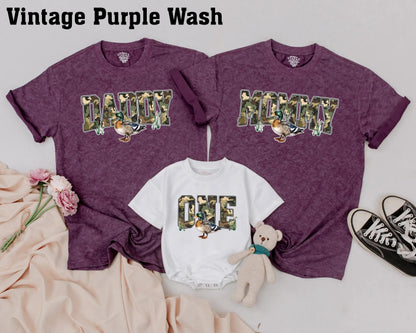 One Lucky Duck 1st Birthday Matching Family Shirts, Boy's Jungle Zoo Animal Outfit, Mommy & Me First Birthday Party