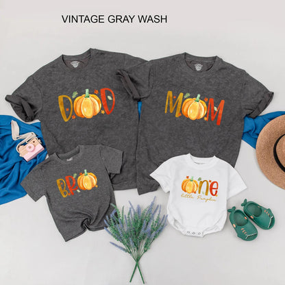 Cute Pumpkin Family Matching Shirts Little Pumpkin Romper Autumn Fall Season Outfit Thanksgiving Gift