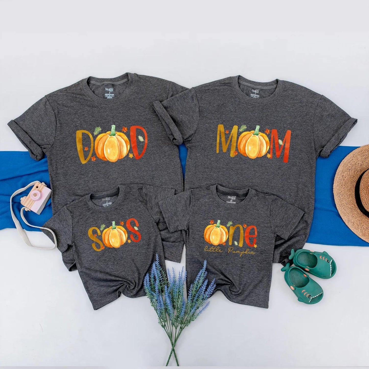 Cute Pumpkin Family Matching Shirts Little Pumpkin Romper Autumn Fall Season Outfit Thanksgiving Gift