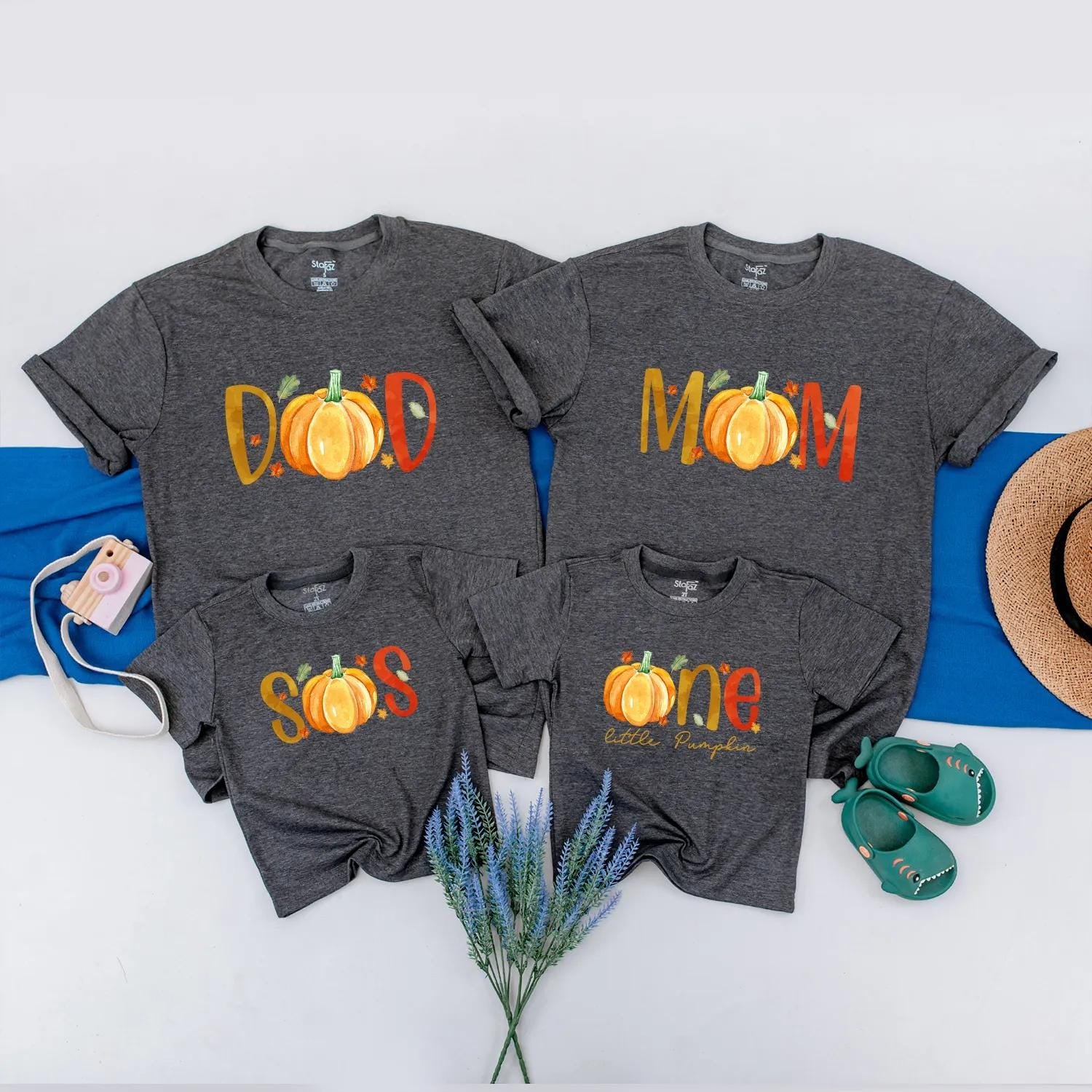 Cute Pumpkin Family Matching Shirts Little Pumpkin Romper Autumn Fall Season Outfit Thanksgiving Gift