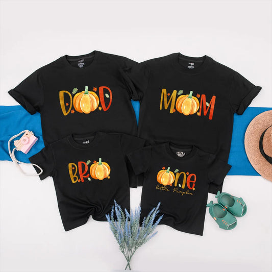 Cute Pumpkin Family Matching Shirts Little Pumpkin Romper Autumn Fall Season Outfit Thanksgiving Gift