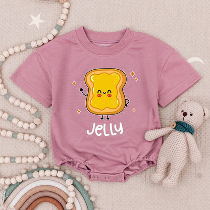 Peanut Butter Jelly Best Friends Twin Baby Romper Cute Foodie Siblings Outfits Baby Shower Gift