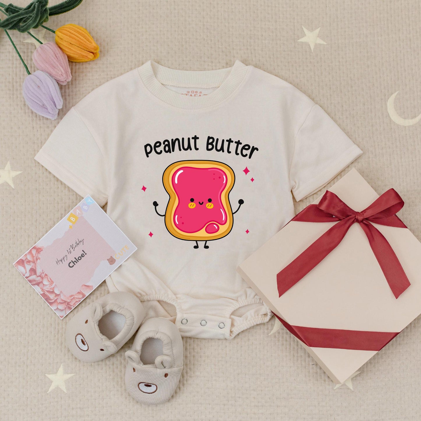Peanut Butter Jelly Best Friends Twin Baby Romper Cute Foodie Siblings Outfits Baby Shower Gift
