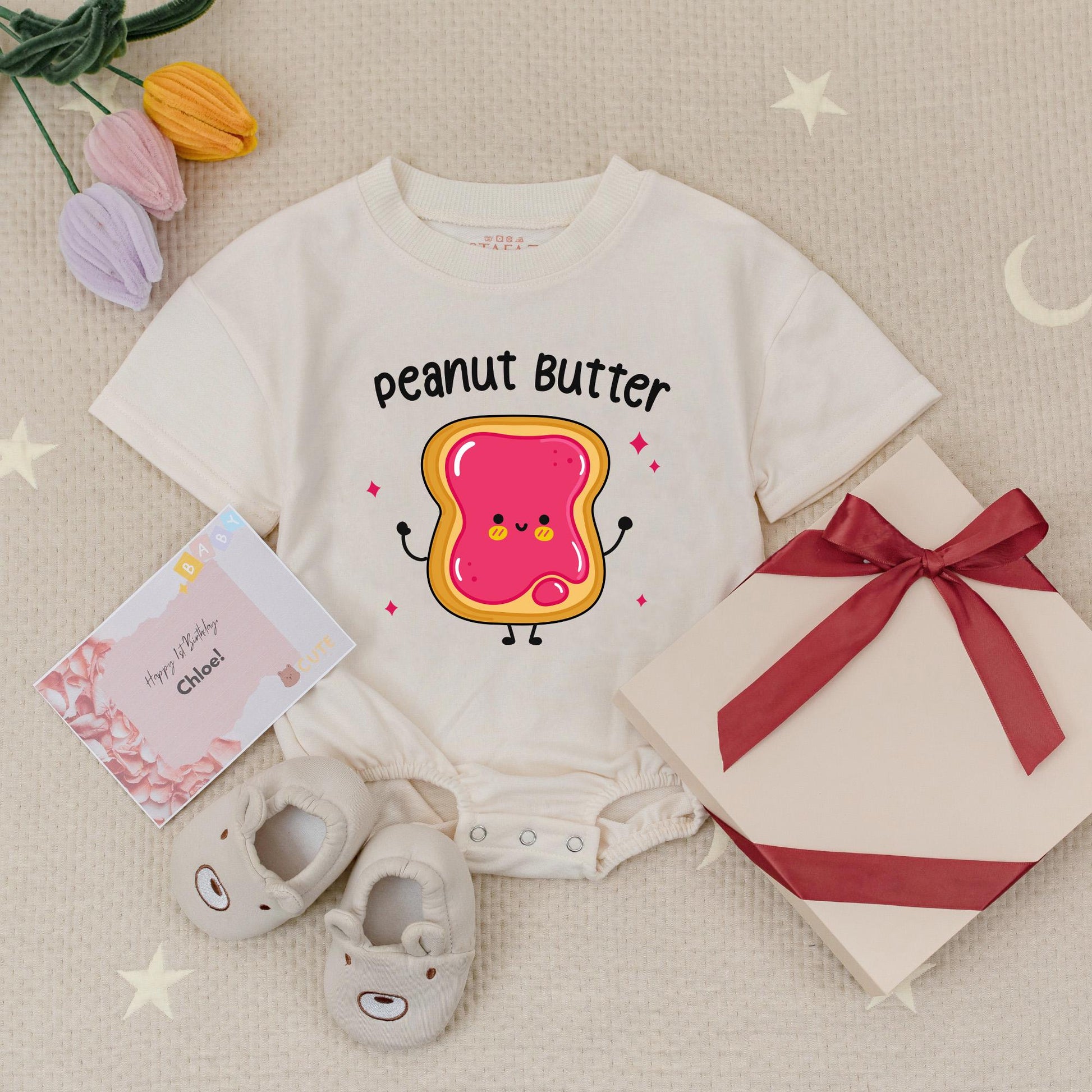 Peanut Butter Jelly Best Friends Twin Baby Romper Cute Foodie Siblings Outfits Baby Shower Gift