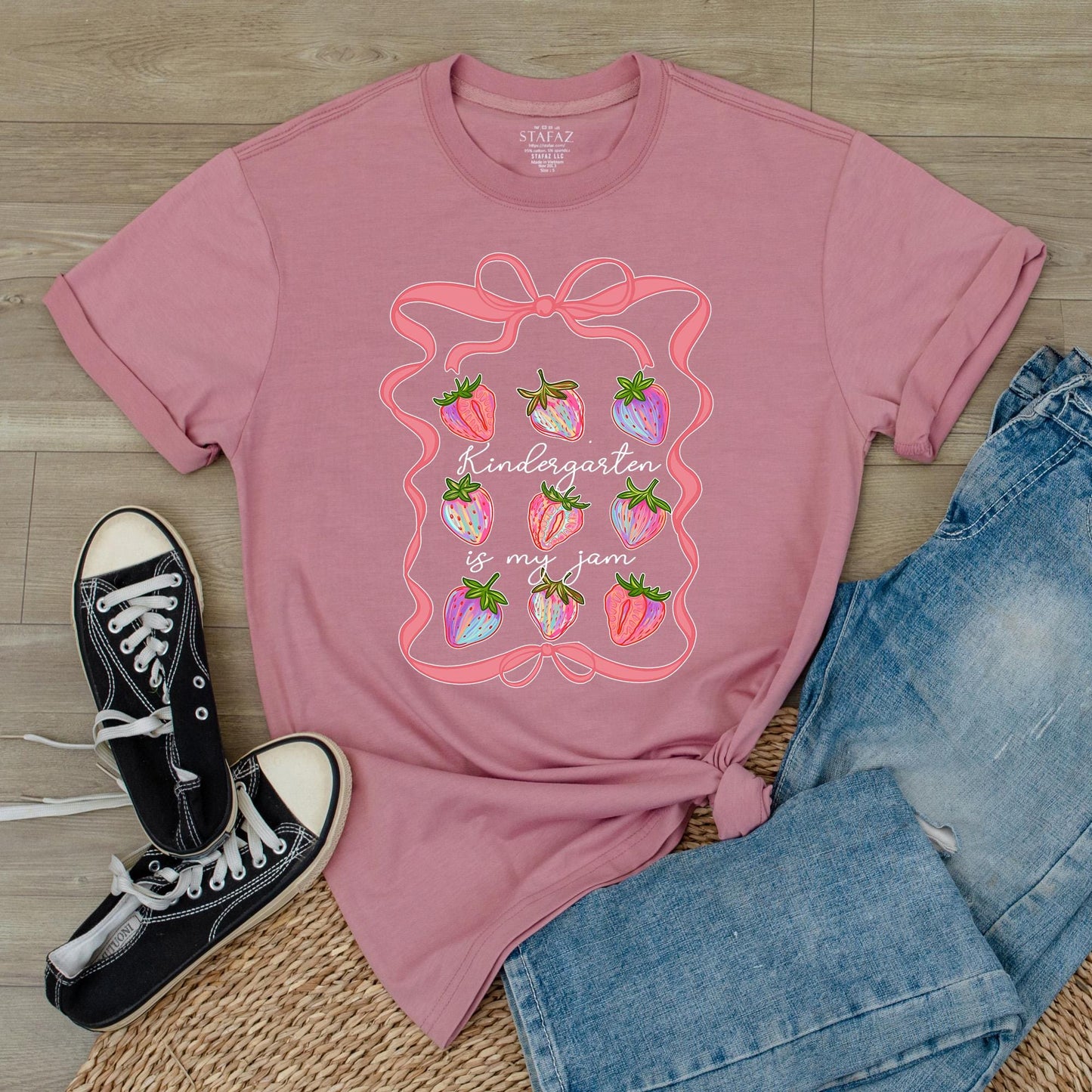 Kindergarten Is My Jam Teacher Shirt Gift, Special Ed Teacher Gift, Back to School Elementary Teacher Tee, Kinder Squad, Comfy Cotton