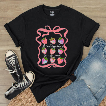 Kindergarten Is My Jam Teacher Shirt Gift, Special Ed Teacher Gift, Back to School Elementary Teacher Tee, Kinder Squad, Comfy Cotton