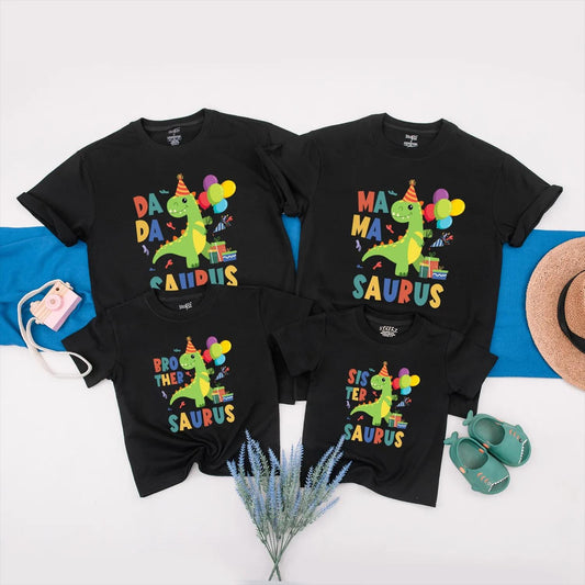 Custom Matching Dinosaur Family Birthday Shirts, Funny Dino Outfits for Kids & Adults, Party Clothes, Gift
