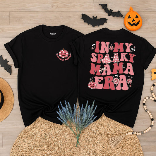 Halloween Mama Shirt In My Spooky Mama Era Ghost Mommy Tee Spooky Mom Pumpkin Mama Halloween Party T-shirt