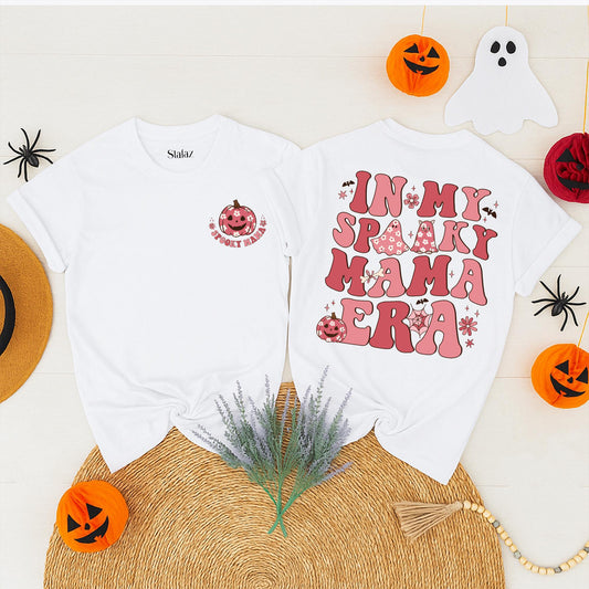 Halloween Mama Shirt In My Spooky Mama Era Ghost Mommy Tee Spooky Mom Pumpkin Mama Halloween Party T-shirt