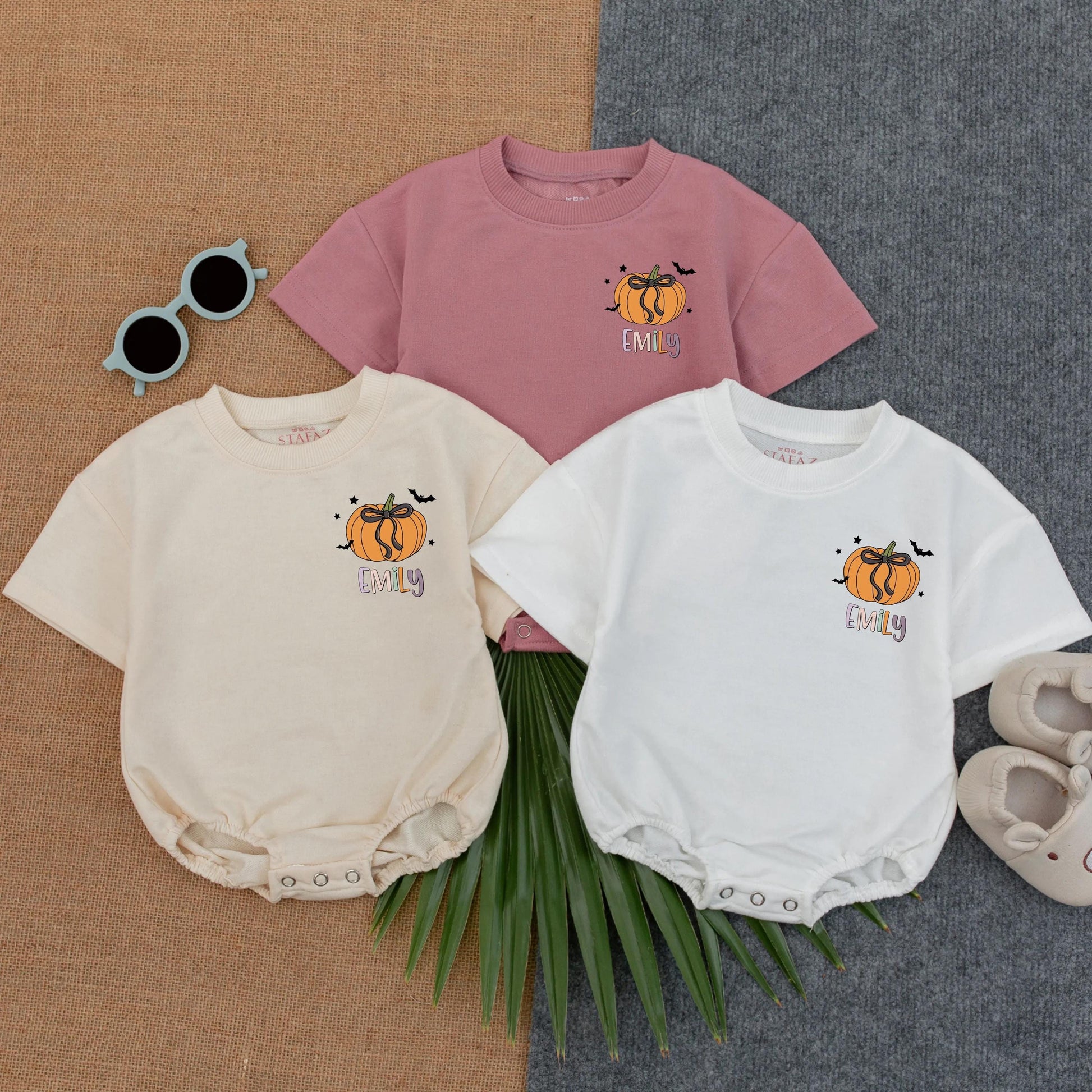Custom My First Halloween Bubble Romper for Toddlers and Babies Spooky Season Cute Baby Apparel Gift Idea