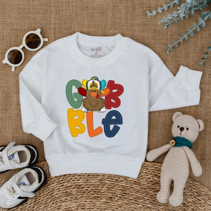 Gobble Turkey Baby Romper for Thanksgiving! Cute Fall Outfit & Baby Shower Gift for Thanksgiving Day, Infant & Toddler