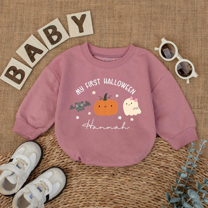 My First Halloween Baby Romper Cute Pumpkin Ghost Infant Outfit Adorable Baby Girl Clothes Spooky Season Gifts Perfect for Fall Celebrations