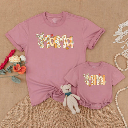 Mama and Mini Matching Fall Pumpkin Romper for Baby Girl Sweet Autumn Thanksgiving Family Photo Outfits Cute Gift