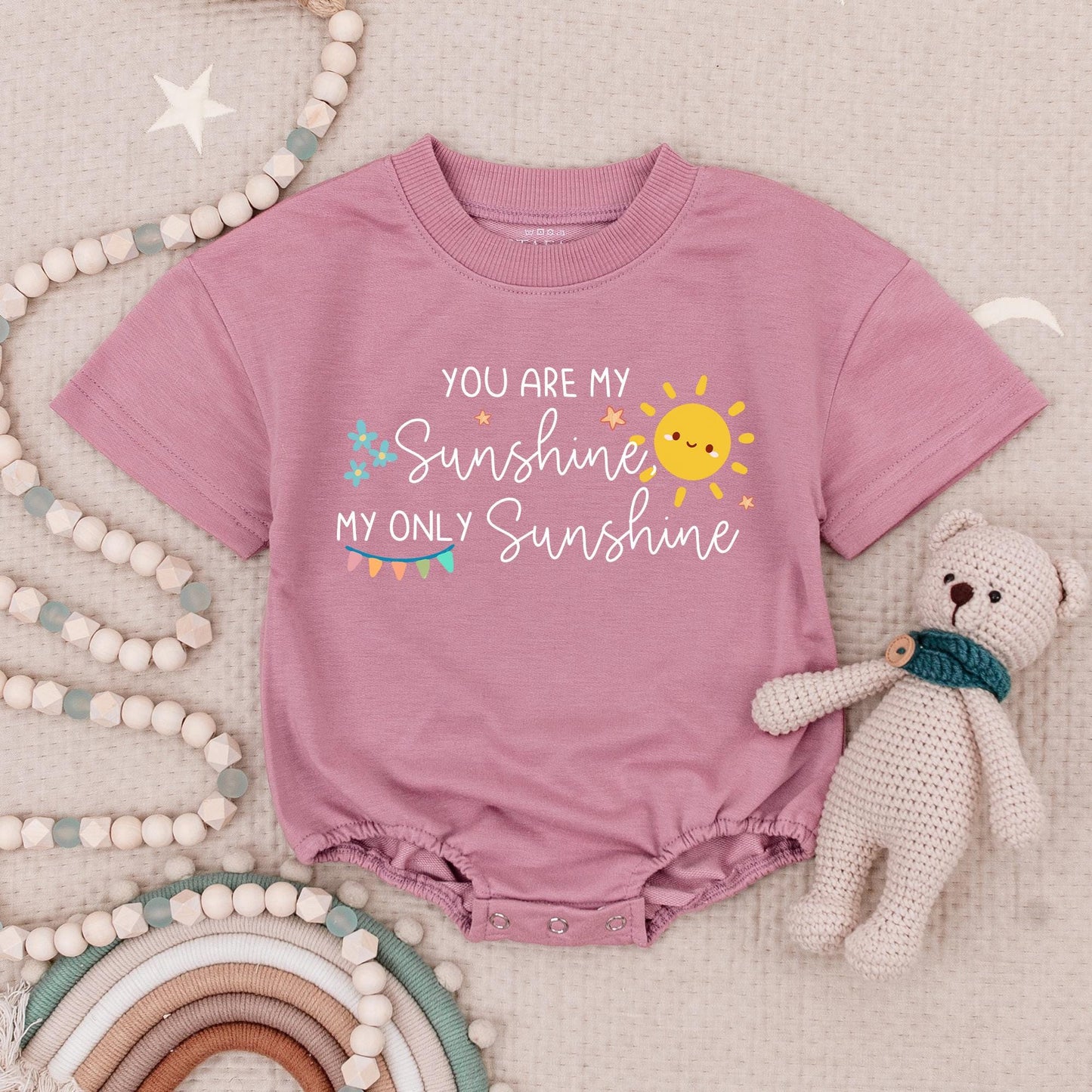 Sunshine Twins Baby Romper Set: You Are My Sunshine Bodysuits, Cute Matching Outfits for Little Besties, Happy Rainbow Baby Shower Gift, Soft Cotton (138 chars)