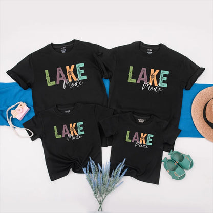Matching Family Lake Mode Shirts, Custom Summer Vacation Outfits, Personalized Lake Trip Tee, Gift for Lake Lovers