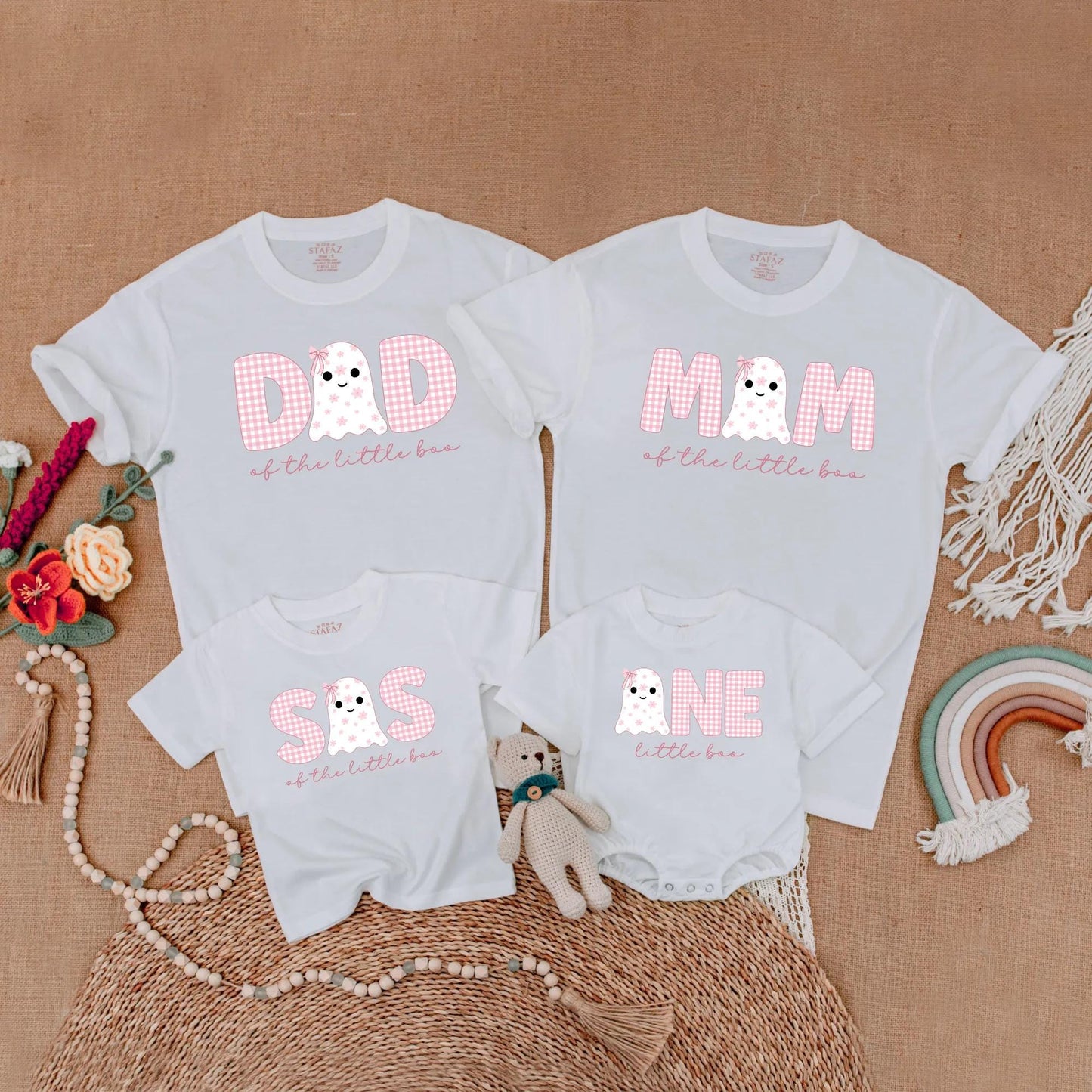 Matching Little Boo First Birthday Shirts, Ghost Family Halloween Outfits, Dad Mom of the Little Boo Gifts
