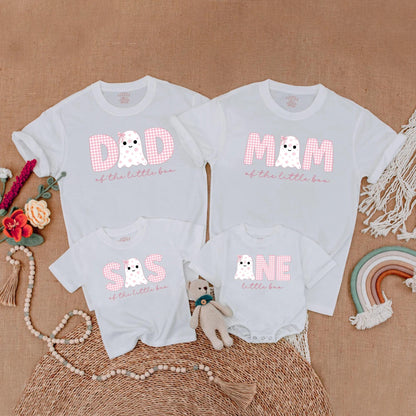 Matching Little Boo First Birthday Shirts, Ghost Family Halloween Outfits, Dad Mom of the Little Boo Gifts