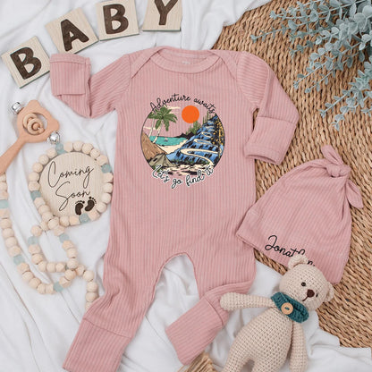 Adventure Awaits Baby Bodysuit - Let's Go Find It Outdoor Outfit Newborn Gift for Nature Parents - Hiking Baby Clothes