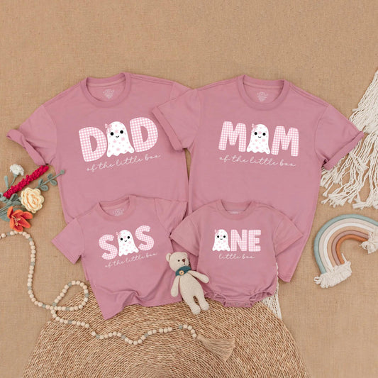 Matching Little Boo First Birthday Shirts, Ghost Family Halloween Outfits, Dad Mom of the Little Boo Gifts
