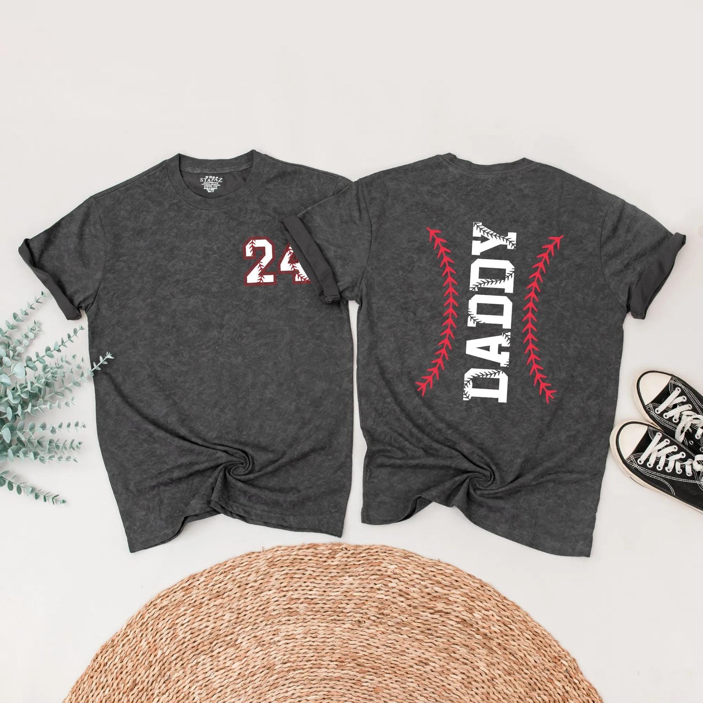 Custom Baseball Family Shirts: Personalized Name & Number Matching Game Day Outfit for Dad, Son, & Daughter—Sporty Baseball Lover Gift for Fans & Families