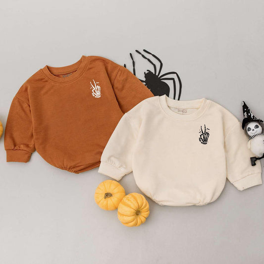 Stay Spooky Skeleton Hands Halloween Sweatshirt for Kids and Toddlers with a Skull Design perfect Fall Party Crewneck Comfortable Gift
