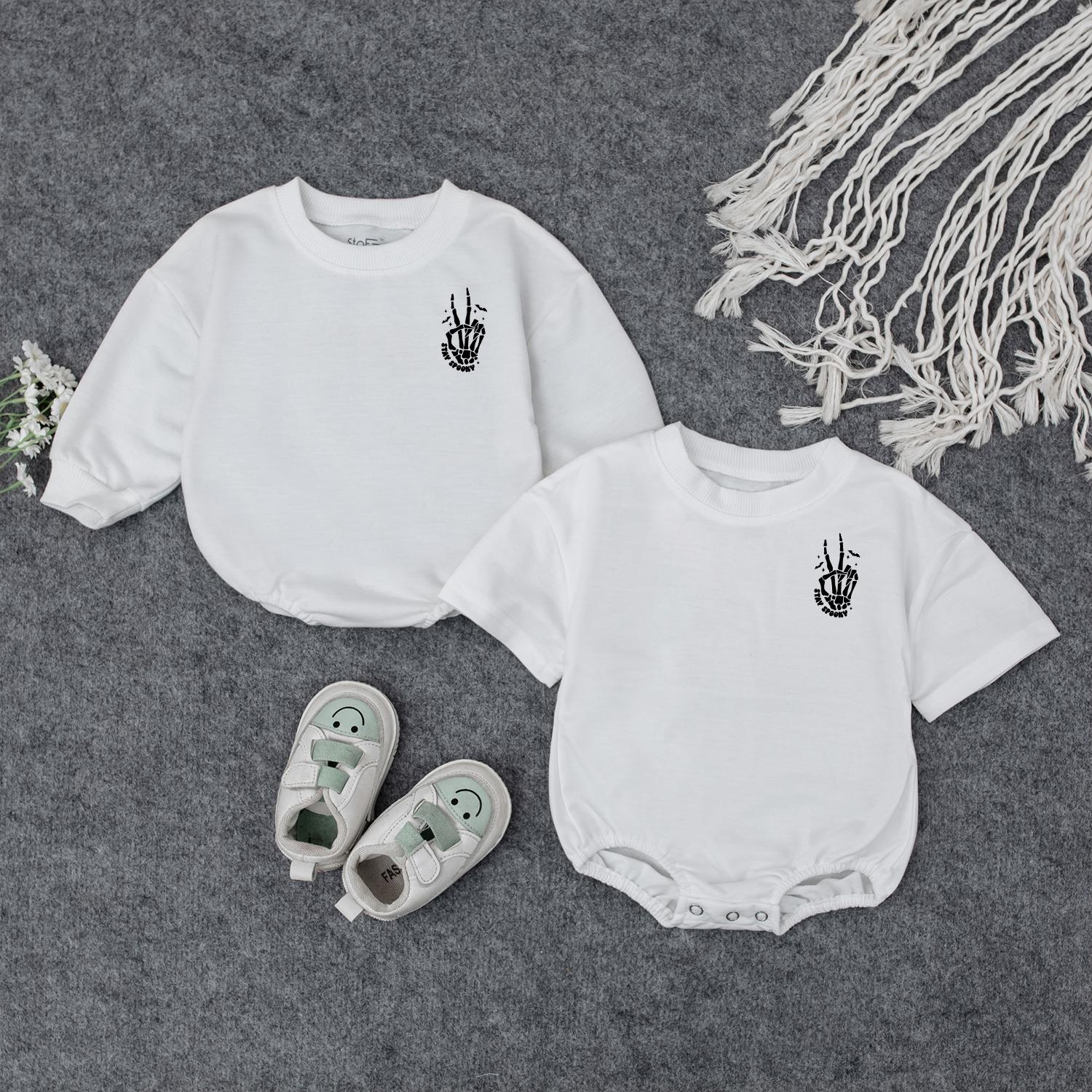 Stay Spooky Skeleton Hands Halloween Sweatshirt for Kids and Toddlers with a Skull Design perfect Fall Party Crewneck Comfortable Gift