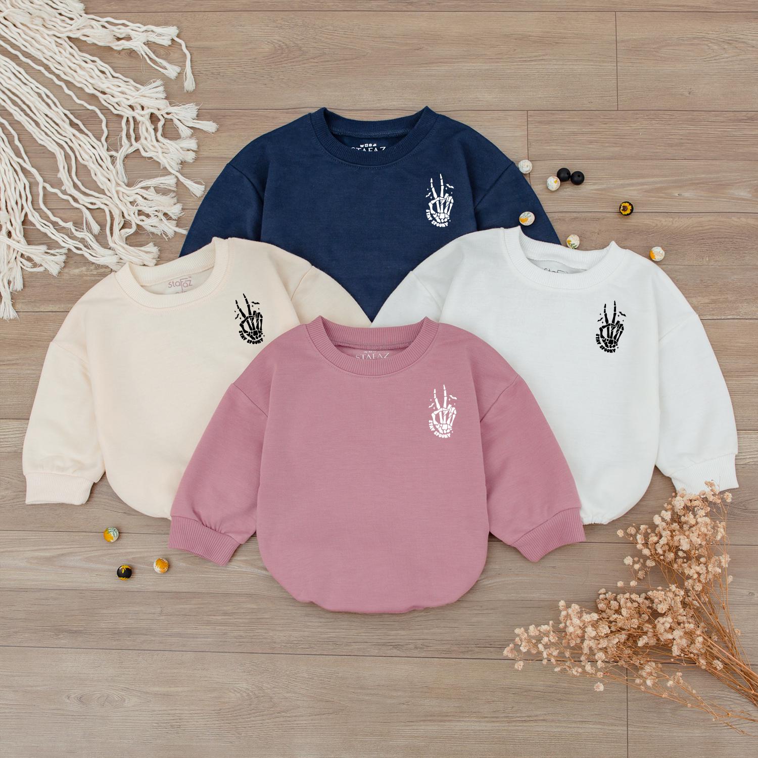 Stay Spooky Skeleton Hands Halloween Sweatshirt for Kids and Toddlers with a Skull Design perfect Fall Party Crewneck Comfortable Gift