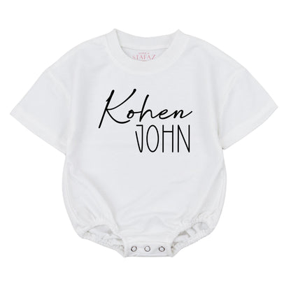 Personalized Baby Romper Set with First and Middle Name, Minimalist Newborn Outfit, Custom Bodysuit, Modern Baby Shower Gift, Coming Home Clothes 138