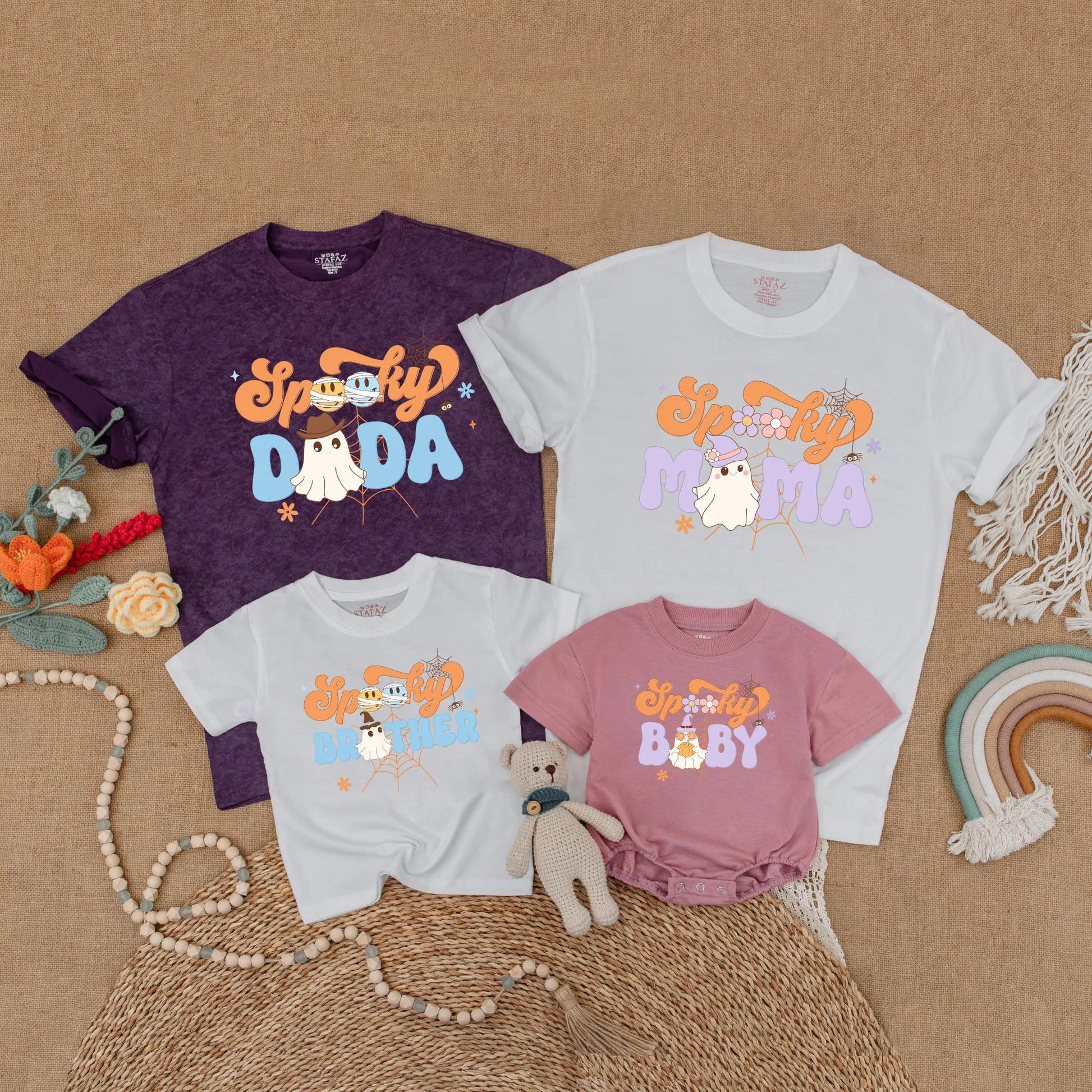 Spooky Cute Ghost Family Matching Halloween Shirts for Parties and Gifts