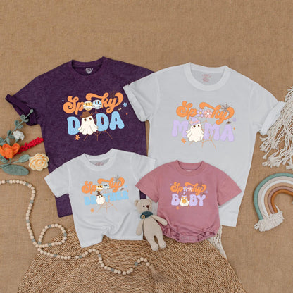 Spooky Cute Ghost Family Matching Halloween Shirts for Parties and Gifts
