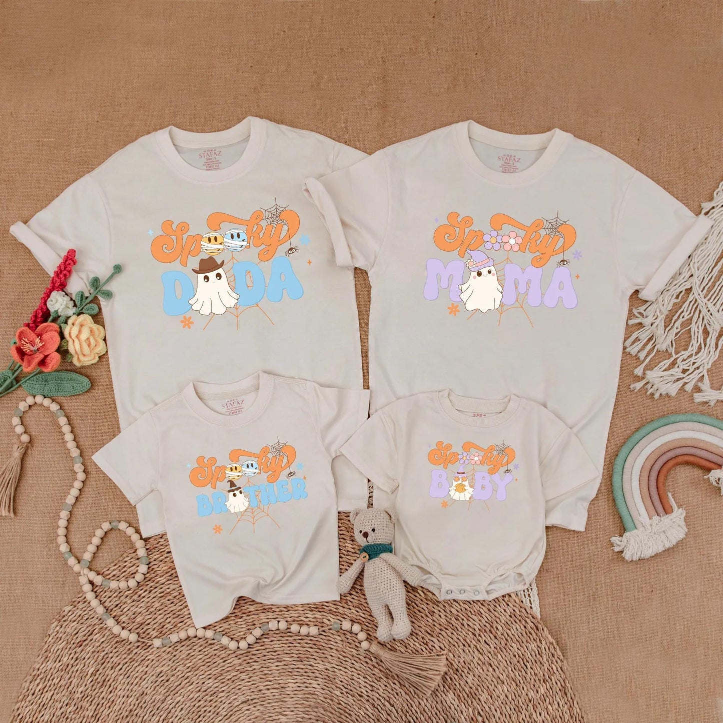 Spooky Cute Ghost Family Matching Halloween Shirts for Parties and Gifts