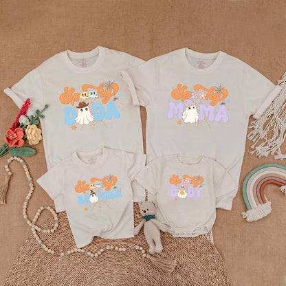 Spooky Cute Ghost Family Matching Halloween Shirts for Parties and Gifts