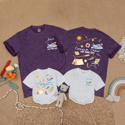 Custom Cousin Crew Lake Trip Matching Shirts Summer Vacation 2025 Family Camping Group Outfits Gift