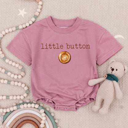 Retro Vintage Brown Baby Romper Minimalist Birthday Outfit Bubble Suit First Birthday Outfit