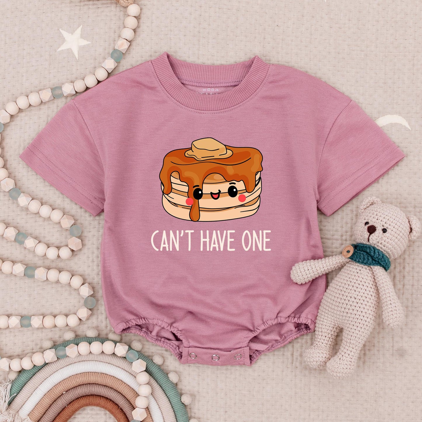 Can't Have One Without The Other Baby Romper Funny Pancake Syrup Twin Gift Cute Foodie Bodysuit