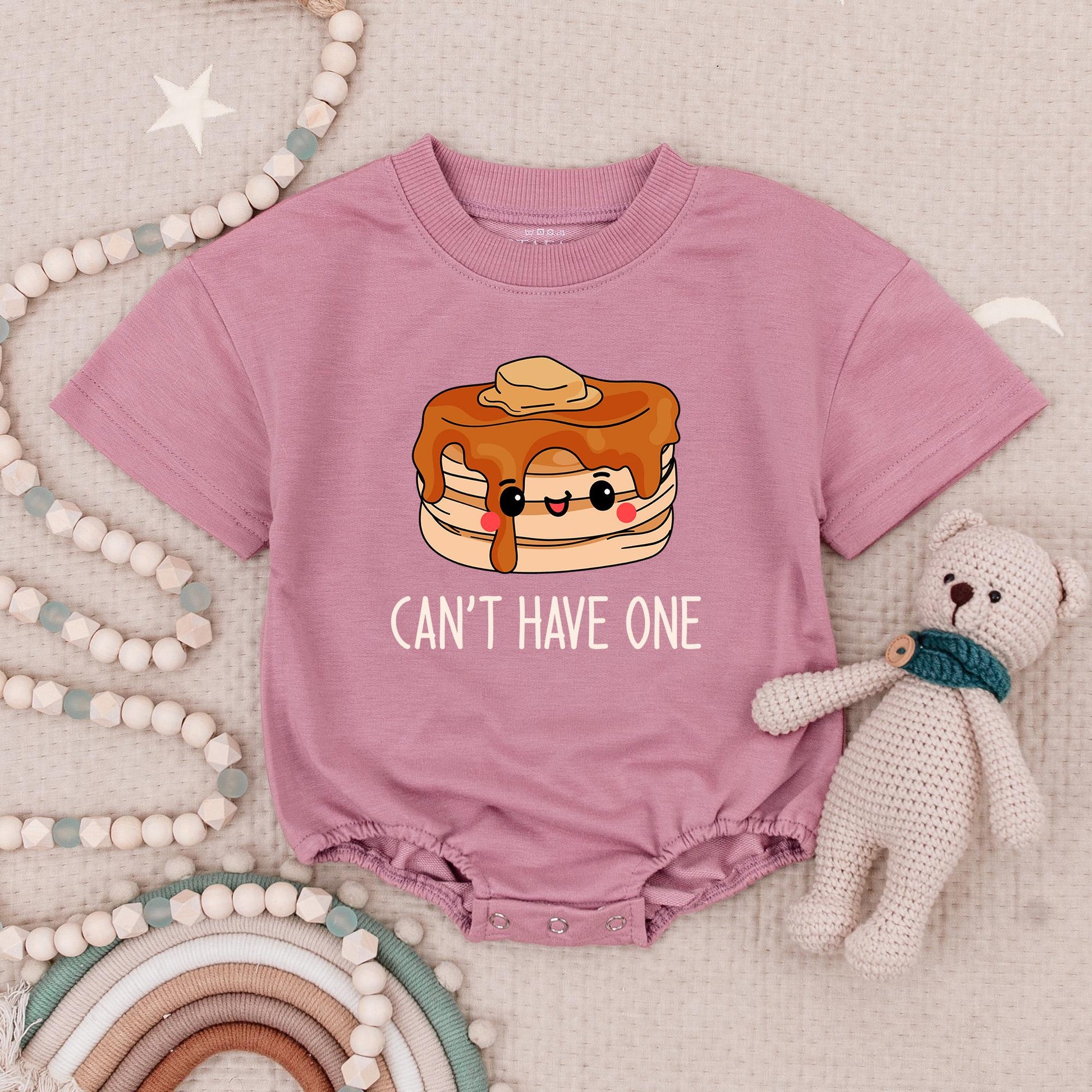 Can't Have One Without The Other Baby Romper Funny Pancake Syrup Twin Gift Cute Foodie Bodysuit