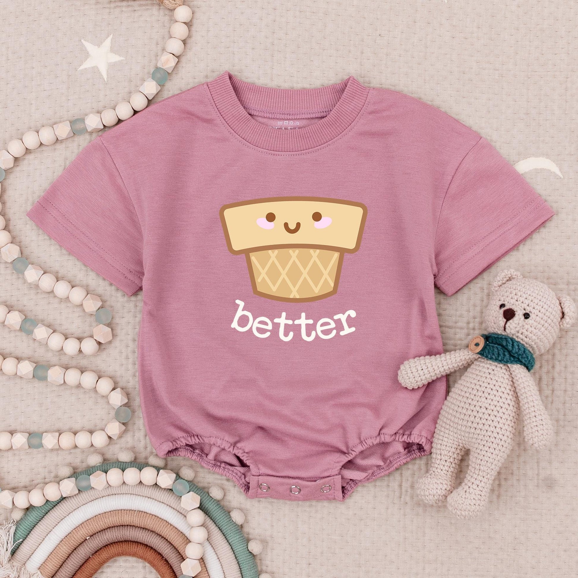 Cute Twin Baby Ice Cream Rompers Better Together Outfit Smiling Cone Scoop Newborn Gift Set Soft Cotton Shower Idea