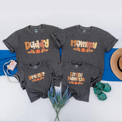 Matching Family Pumpkin Shirts & Little Pumpkin Romper for Thanksgiving! Cute Fall Baby, Toddler, & Adult Outfits for the Season