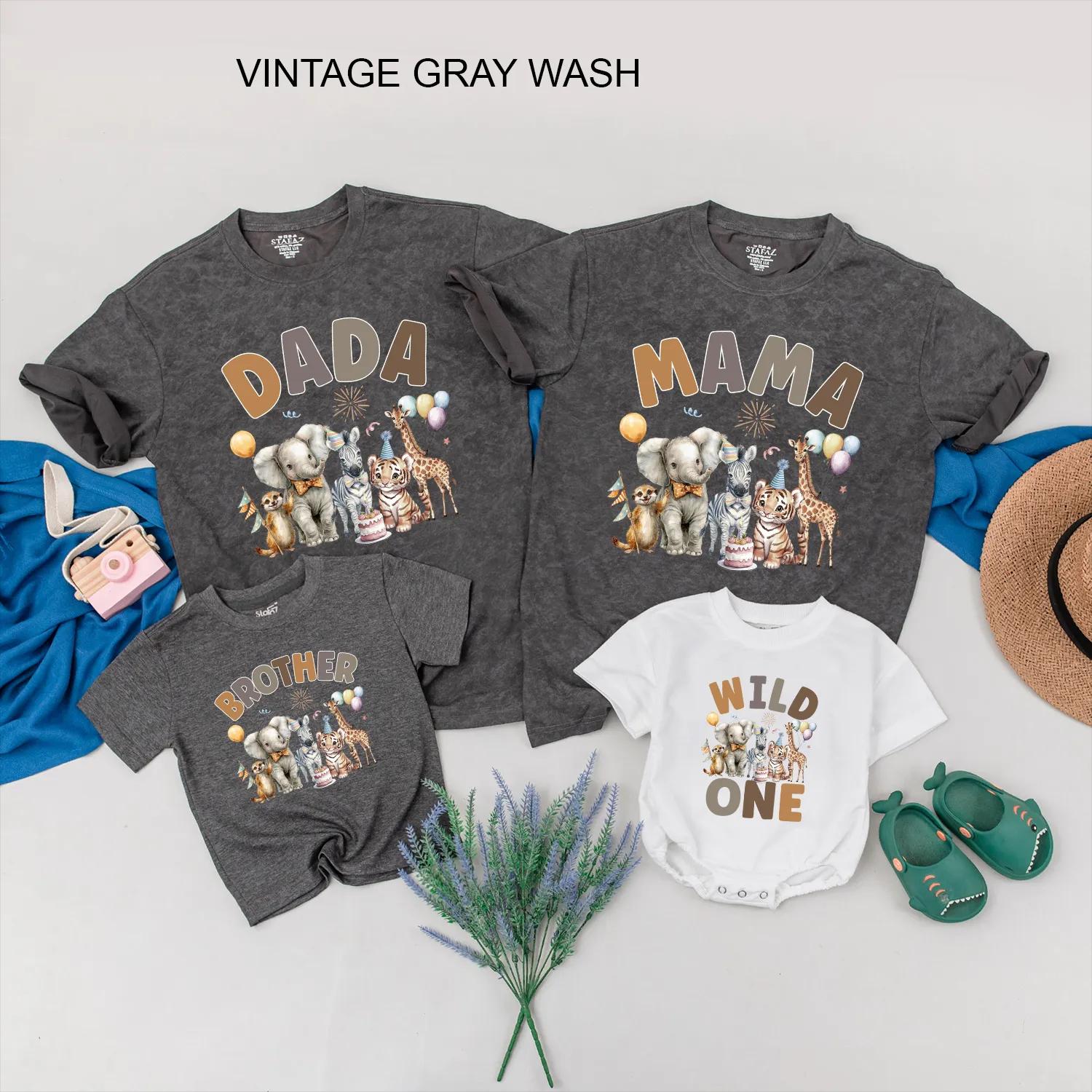 Matching Wild One Family Shirts - Personalized Animal Birthday Outfit - Zoo Trip Fun for Baby & Family