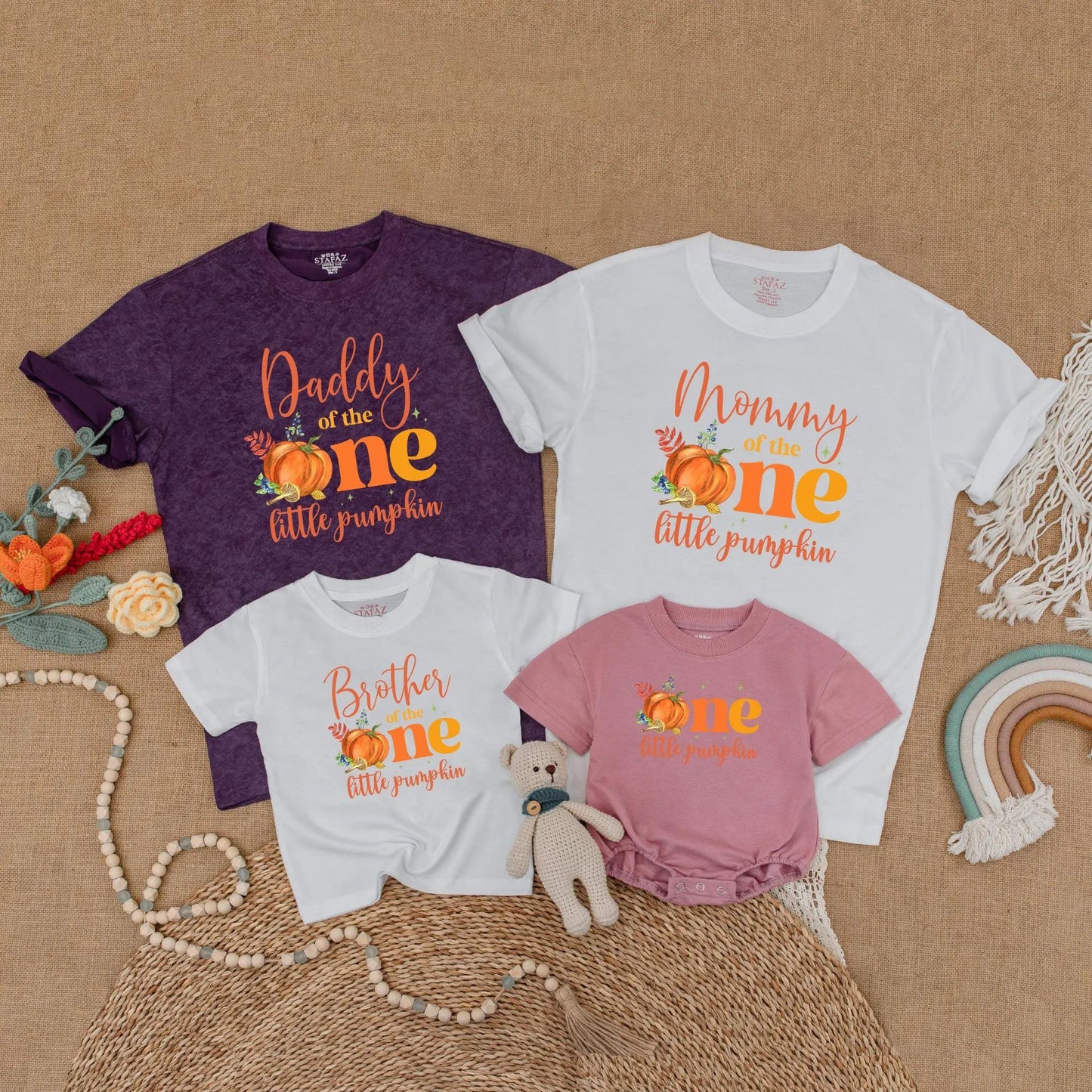 Fall Pumpkin First Birthday Matching Family Shirts Little Pumpkin Autumn 1st Birthday Outfit Mommy Daddy Baby Siblings Gift