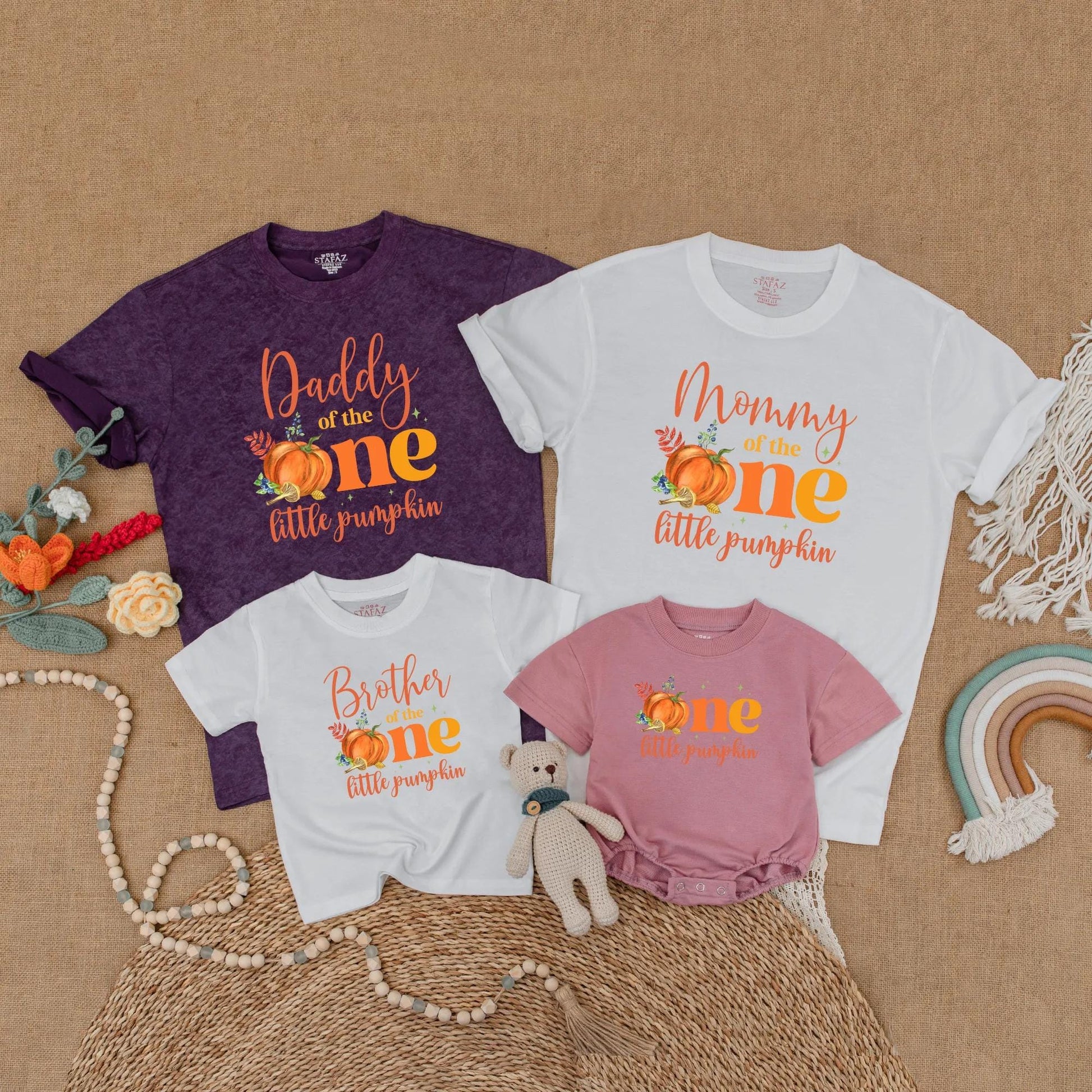 Fall Pumpkin First Birthday Matching Family Shirts Little Pumpkin Autumn 1st Birthday Outfit Mommy Daddy Baby Siblings Gift
