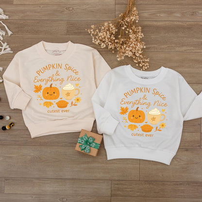 Pumpkin Spice & Everything Nice Baby Romper Cute Autumn Bodysuit Thanksgiving Newborn Outfit Fall Baby Clothes Shower Gift