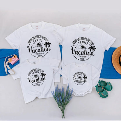 Family Vacation 2025 Shirt: Making Memories Together Tee, Summer Beach Trip Outfit for Getaway Adventures, Perfect Family Travel Gifts (139 chars)