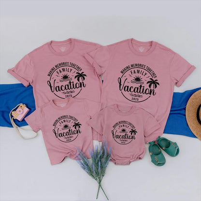 Family Vacation 2025 Shirt: Making Memories Together Tee, Summer Beach Trip Outfit for Getaway Adventures, Perfect Family Travel Gifts (139 chars)
