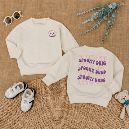 Spooky Dude Baby Romper Halloween Outfit for Boy Toddler, Retro Ghost Design, Cute Fall Clothes, Baby Shower Gift, Spooky Season