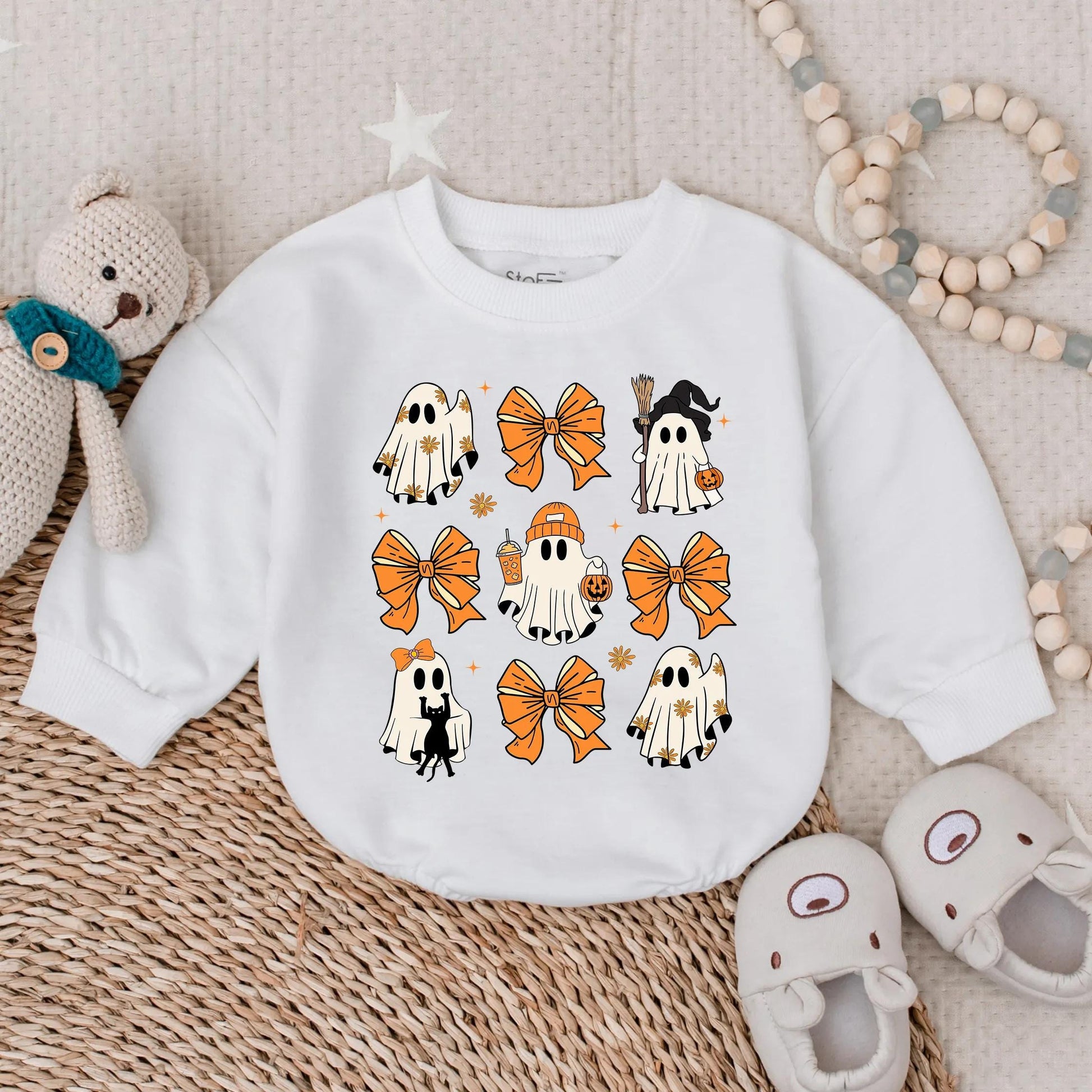 Spooky Ghost Halloween Romper for Baby Adorable Ghost Halloween Costume for Little Boos Perfect Spooky Season Gift