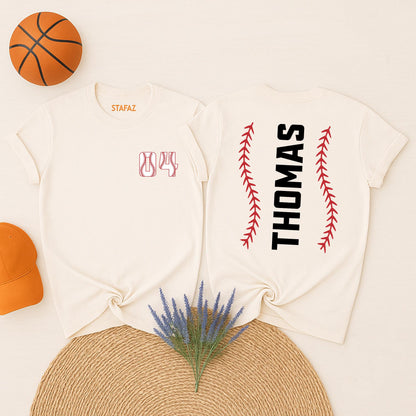 Custom Baseball Shirt With Your Name and Number Personalized Baseball Mom T-Shirt Baseball Team Outfit