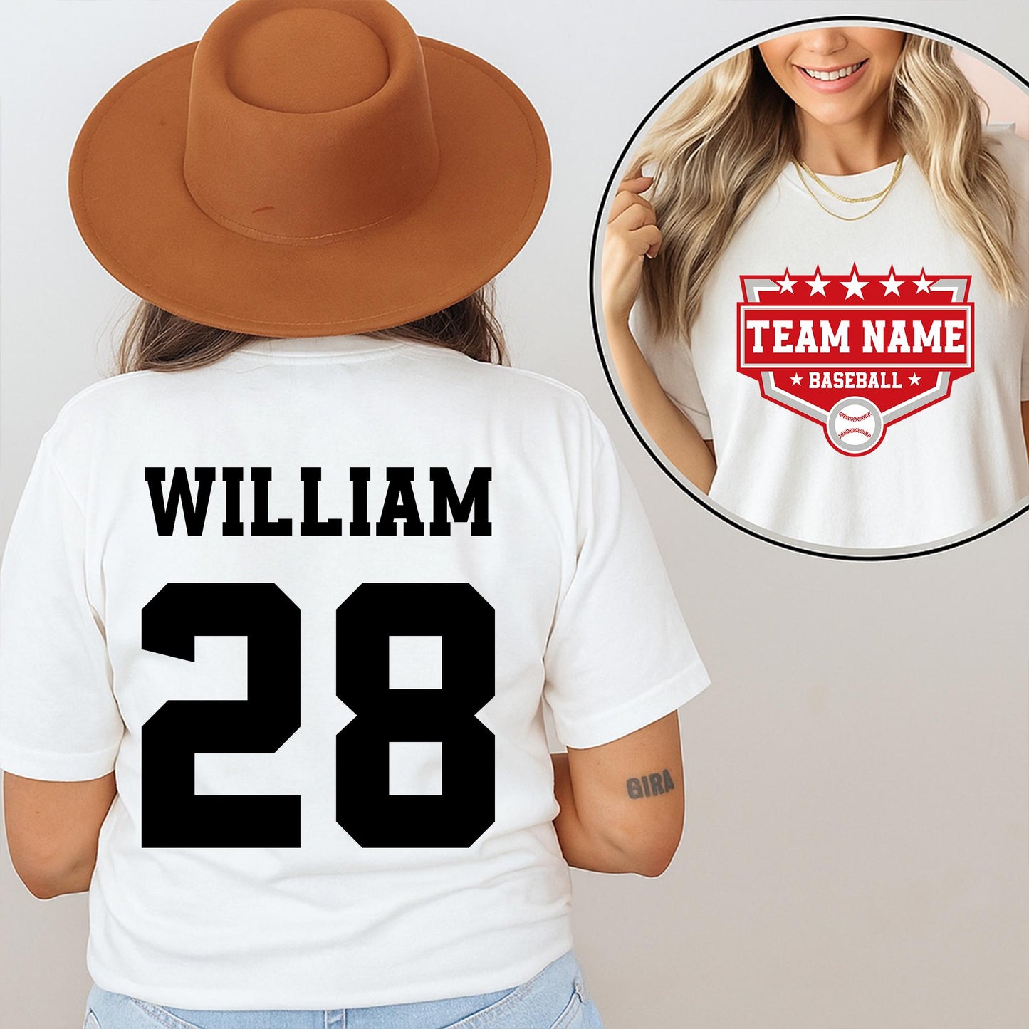 Custom Baseball Mom Shirt with Name and Number Baseball Game Day Tee Baseball Team Apparel