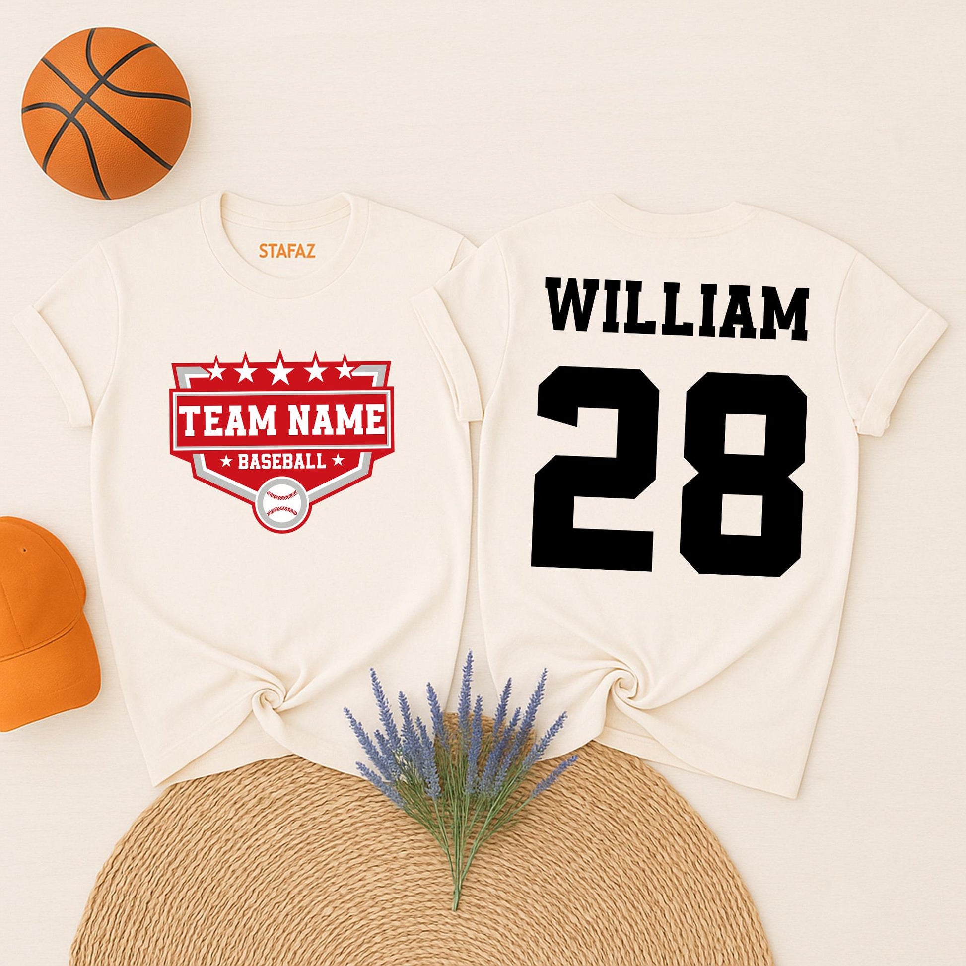 Custom Baseball Mom Shirt with Name and Number Baseball Game Day Tee Baseball Team Apparel
