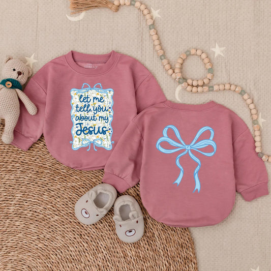 Jesus Bubble Romper for Baby Girl - Cute Christian Outfit & Religious Toddler Clothes - Baby Shower Gift Idea